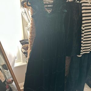 Green Velvet Ellie Nap Dress